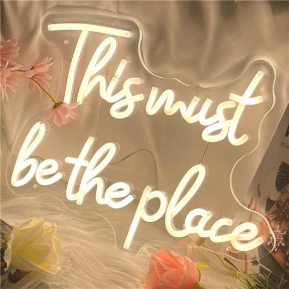 This Must Be the Place NeonSign for Wall Décor,Neon LightSign for Couple Bedroom - Picture 1 of 6